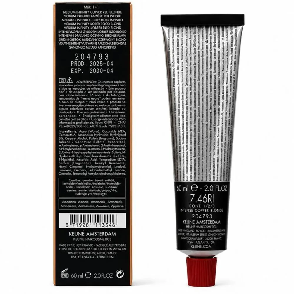 Keune Tinta Color No. 7.46RI Medium Infinity Copper Red Blonde 2 Oz